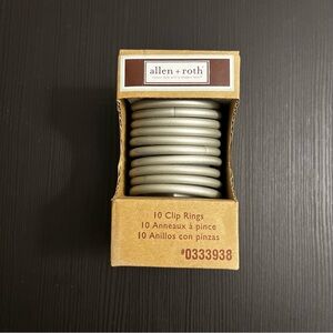 NEW Allen + Roth 10 Curtain Rings Satin Nickel New In Box